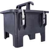 as - Schwabe Lege behuizing van massief rubber met draagrails, 360 x 340 x 330 mm, robuuste elektrische behuizing, zwart, voor industrie, werkplaats en bouwplaats