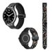 Horlogeband America Horlogeband 22 mm van siliconen en echt leer