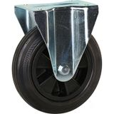 Meso Bokwiel rubber 200mm - 200kg draagvermogen
