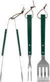Nicolas Vahe Set de barbecue vert acacia et inox - set de 3