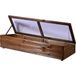 dobar® Houten broeibed voor verhoogde bloembedden - broeibed box met folie - 117 x 40 x 26 cm - donkerbruin