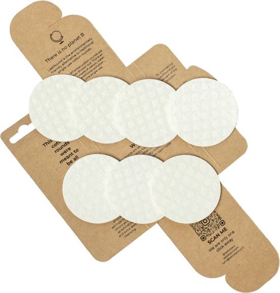 LastObject LastRound Herbruikbare katoenen pads - Eco-vriendelijk alternatief voor eenmalig gebruik katoenen rondes - Herbruikbare make-up remover pads - Bestaat uit 7 herbruikbare wattenschijfjes (Refill)