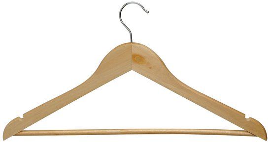 MAUL Kledinghanger MAULmira metaal hout 44.5 x 1.2 x 23 cm bruin
