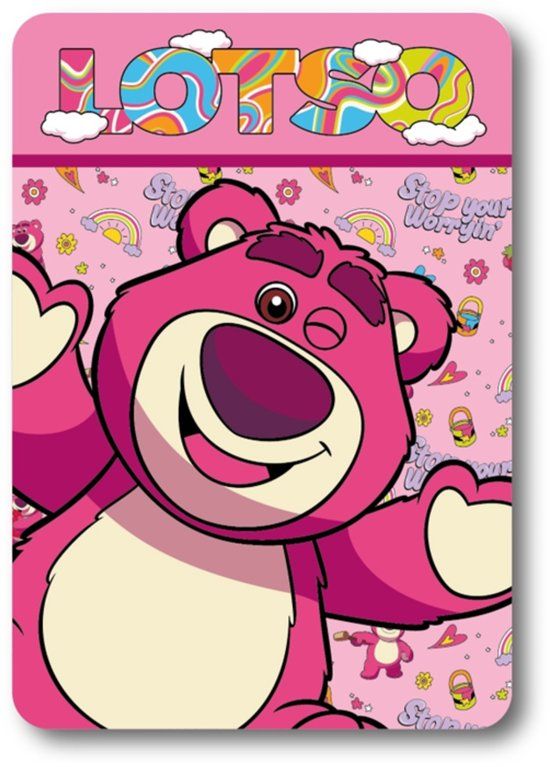 Toy Story Lotso Fleece deken 100 x 140 cm Roze