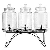 Bar@drinkstuff Del Sol 3 Drankdispenser met standaard, 12 l, ideaal voor cocktails, sappen en limonade