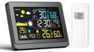 Merkloos Weerstation Draadloos met buitensensor Kleurendisplay DCF-radioklok