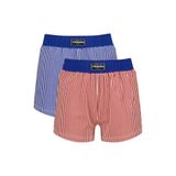 Vingino gestreepte boxershorts - blauw/rood (set van 2)