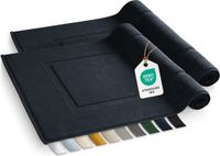 Blumtal Terry Badmat - Katoen - 50x80 cm - Donkerblauw - Set van 2