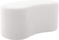 Leitmotiv Poef Ada Wave - Wit - 80x43x36cm - Scandinavisch
