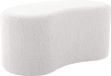 Leitmotiv Poef Ada Wave - Wit - 80x43x36cm - Scandinavisch