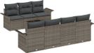 vidaXL Banc de jardin 8 pièces 7 places gris polywood