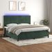 Maison Exclusive - Boxspringbed met matras en LED-verlichting, donkergroen, 200x200 cm, fluweel