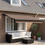 Maison Exclusive - Pare-soleil électrique, 3 x 2,5 mètre, couleur taupe, 100% polyester