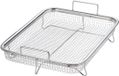 TRANKIELO® - Panier à grilloir en acier inoxydable - Panier de cuisson multifonctionnel pour grill - 30 x 22 x 5 cm