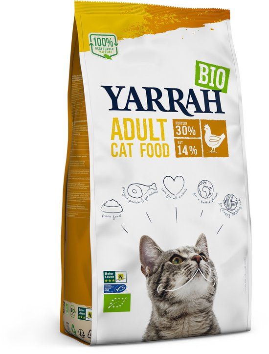 Yarrah Bio Droogvoer Kat Kip 800 g