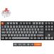Keychron K8 MAX Aangepast draadloos mechanisch toetsenbord, 2,4 GHz/Bluetooth/USB-C, witte led, QMK/via programmeerbare macro's, PBT toetsen, voor Mac Windows, Super Red Switch
