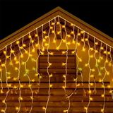 VoltShine Platte ijspegellichtketting, 3 AA-batterijen, warmwit, 5 m x 0,6 m, ideaal voor decoratie en feestelijke sfeer.