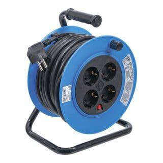 BGS Kabelhaspel - 15 m - 4 stopcontacten - 3000 W