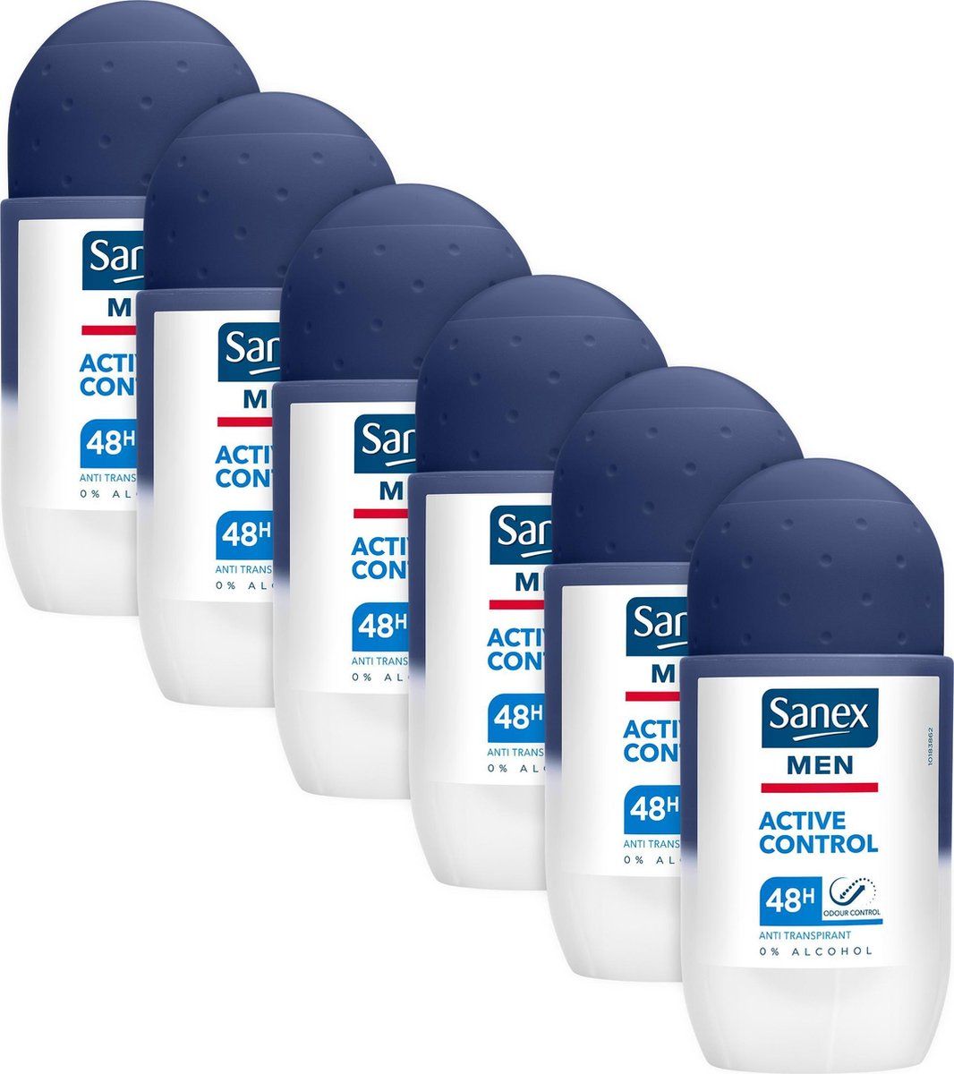 Sanex Men Active Control Deodorant Anti-Transpirant Roller 6 x 50ml - Voordeelverpakking