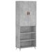vidaXL Hoge kast, betonkleur, 69,5 x 34 x 180 cm, houtvezelplaat