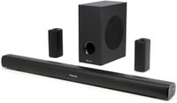 Audizio SB100 5.1 Soundbar Surround Set – 160W, Bluetooth 5.0, HDMI ARC, 97 cm Breed, 6.5” Subwoofer, 2 Surround Speakers, Optische Ingang, AUX & USB, Home Cinema Set - Zwart