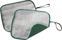 Wenko Opvouwbare stoelmatten met warmte-isolerende functie, 2-delig, Groen/Zilver