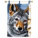 VERVACO Knooppakket Tapijt Handwerken Pakket WOLF Smyrna Knopen Pakket 40 x 53 cm