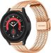Strap-it Stalen Smartwatch bandje - Geschikt voor Samsung Galaxy Watch 5 Pro - Rosé goud