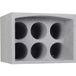 Eda – Casier Porte Bouteilles 6 Places – Polystyrène Expansé Léger – Dimensions 33,5 X 29,5 X 25 Cm – Empilable Pour Petits Espaces