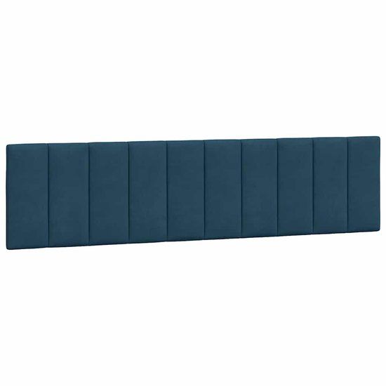 vidaXL Hoofdbordkussen "Hanko" 200 cm fluweel blauw