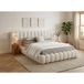 Greta Lit Double En Tissu Bouclette Beige 180x200 Cm