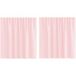 Rideaux en voile avec boucles 2 pcs rose clair 140x140 cm