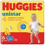 Huggies Unistar luiers maat 6 (15-30 kg), Disney-design, volledige bescherming, 72 stuks