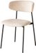 Lizzely Garden & Living Chaise de salle à manger Japandi Hidde beige pieds noirs