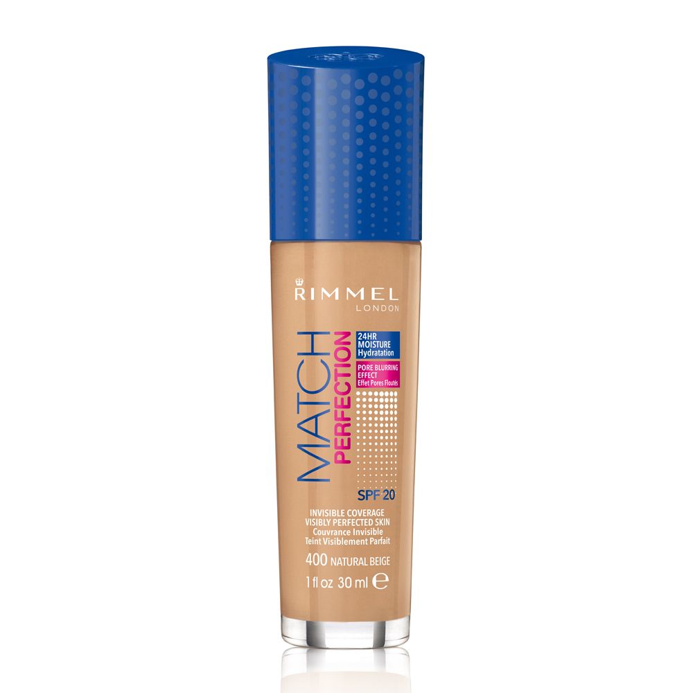 Rimmel Match Perfection Foundation - 400 Natural Beige - 30ml