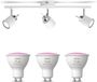 Philips Hue Meranti Opbouwspot (Wit) - 3 lichts - Wit/Gekleurd Licht | Plafondspot - GU10 - Hue White and Color Ambiance
