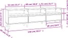 vidaXL Meuble TV 150x30x44,5 cm bois de chêne blanc