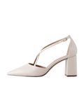 Next - Dames - Forever Comfort® sandalen met kruisbandjes en blokhakken - Crème