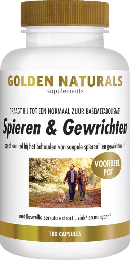 Golden Naturals Spieren En Gewrichten Capsules 180 st