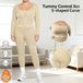 Meethoo Plus Size Panty – Dames Seamless Gevoerd & Corrigerend legging - Bodyfashion Dream Shaper Bodysuit - Winter-A-Beige-XL