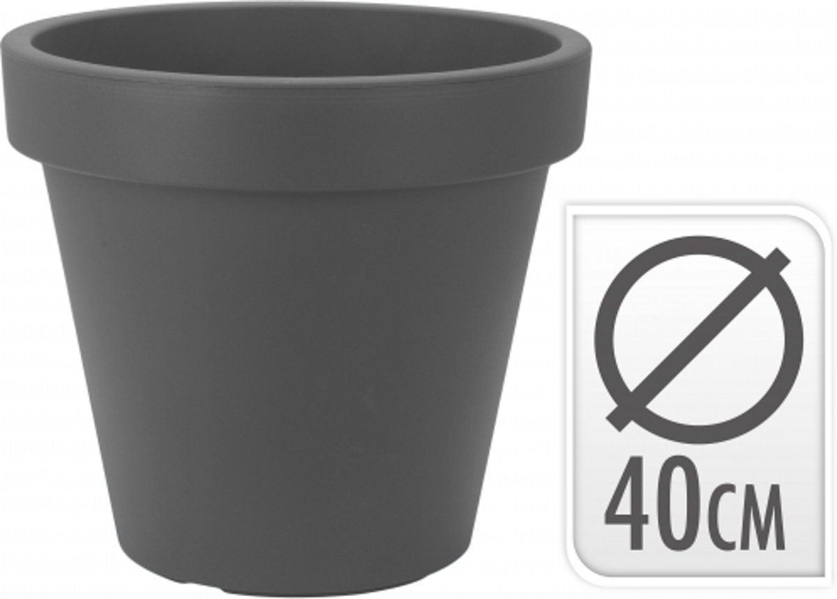 Bloempot / plantenpot grijs 40 cm