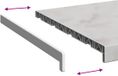 vidaXL - Raamdorpel - Marmeren textuur - 140 x 40 x 4,5 cm - PVC