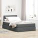 Maison Exclusive - Lit plateforme avec rangement LED et matelas, gris foncé, 120 x 200 cm, tissu