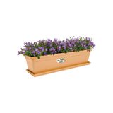 Elho Green Basics Balkonbak 40 - Plantenbak voor Balkon Buiten - Ø 39.3 x H 14.0 cm - Mild terra