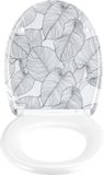 Merkloos WENKO Toiletbril Samoa Duroplast Softclose Antibacterieel Wit/Grijs