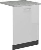 Vicco R-Line Vaatwasserfrontpaneel – 60 cm, WB Marmer Wit Hoogglans