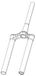 Rockshox CSU 35g Tpr Boost 15x110 Mm 44 Offset Debon Air Kroon/stuurbuis/bovenbuis Montage Vork Zilver 27.5-29´´