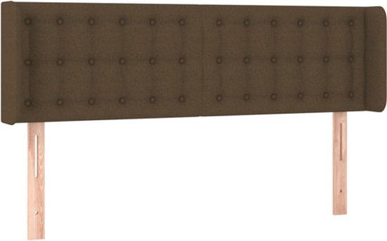 vidaXL Hoofdbord Stof Donkerbruin 147x16x78/88 cm