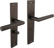 Intersteel Deurkruk Bastian op schild 245x45 mm WC63/8 mm antracietgrijs