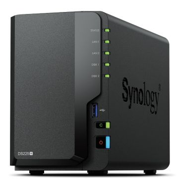 Synology DS225+ 2-Bay NAS Desktop | Intel Celeron J4125 | 2GB DDR4 | Black